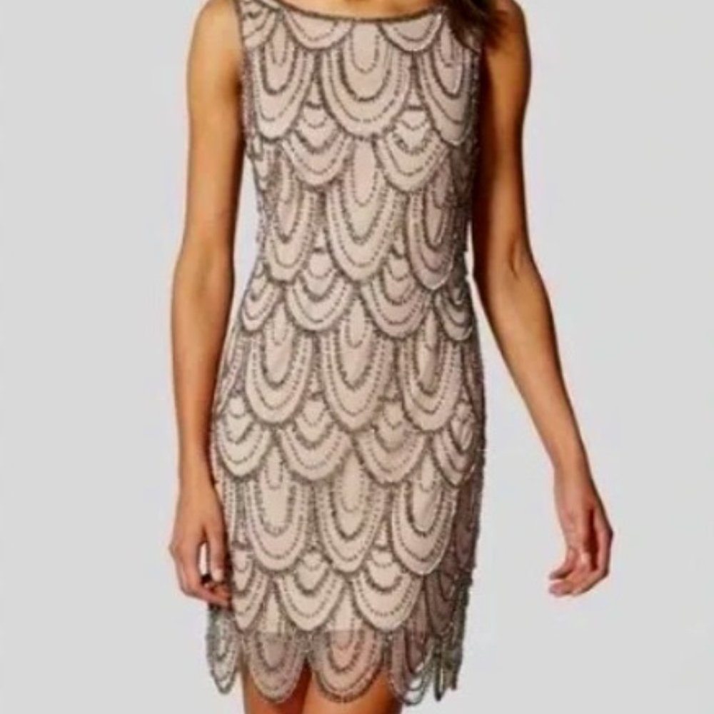 Beaded Flapper Cocktail Dress by Pissaro Nights from Nordstrom Size 16